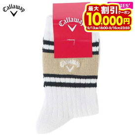 【全品5%OFFクーポン！◆5/23 20:00〜5/27 1:59】 キャロウェイ レディース ローゲージ ショートソックス C24193212 1030 ホワイト ゴルフウェア [2024年モデル]　【あす楽対応】 [有賀園ゴルフ]