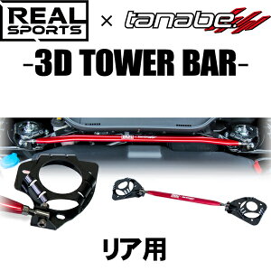 TANABE タナベ REALSPORTS×TANABE 3D TOWER BAR リアルスポーツ×タナベ 3Dタワーバー S660 JW5 2015/4-2021/12 RRJW5STB-R 送料無料(一部地域除く)