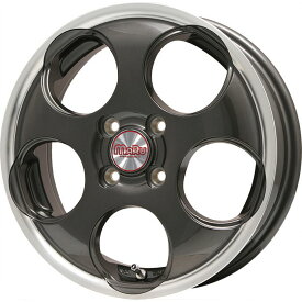 【取付対象】165/40R16 夏タイヤ ホイール4本セット NEOLIN ネオグリーン(限定) (軽自動車用) PREMIX マル(ガンメタ/リムポリッシュ) 16インチ【送料無料】