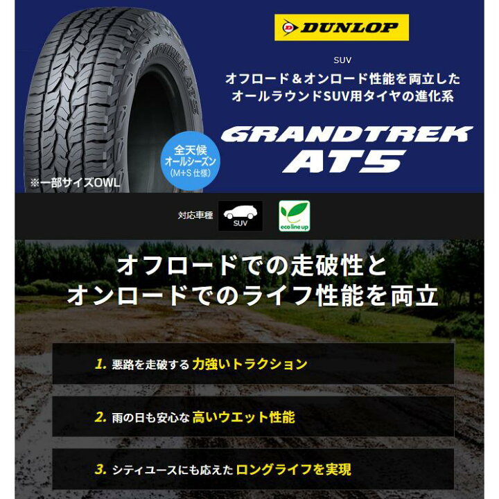 楽天市場】【取付対象】245/70R16 夏タイヤ ホイール4本セット DUNLOP  