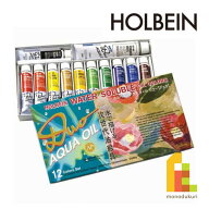 【ネコポス可】ホルベイン 水可溶性油絵具 デュオ 12色セット