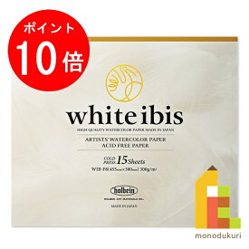 【お買い物マラソン限定！エントリーで全品ポイント10倍】ホルベイン ホワイトアイビス水彩紙 ブロック 300g 中目 WIB-F8