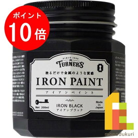 【毎月1日限定！全品ポイント10倍+最大400円OFFクーポン】ターナー アイアンペイント200ml　アイアンブラック IR200009