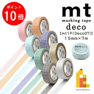 【お買い物マラソン限定！エントリーで全品ポイント10倍】カモ井加工紙 マスキングテープ 【mt1P/Deco07(…
