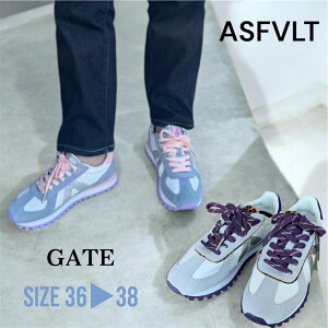 ASFVLT AXt@g GATE fB[X Xj[J[ tX [Jbg V[Y  yʃXj[J[ ^C Q[g WHITE/LAVENDER/PEACH/SILVER(GAT051)/WHITE/SILVER/LEOPARD PONY HAIR/DK PURPLE(GAT049) 36(23cm)/37(23.5c