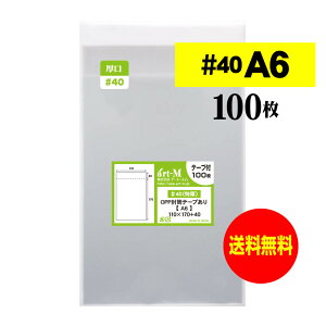 OPP #40 A6 e[vt 100 40~Nij 110x170+40mm  Y A6p |XgJ[hp