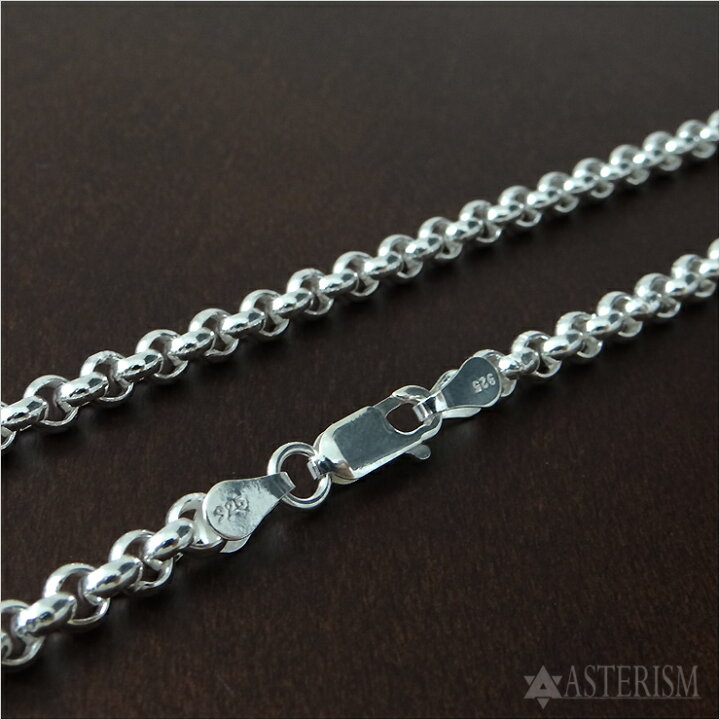 楽天市場】シルバー925 【太目】【ロング】「甲丸 ロールチェーン」4.5  