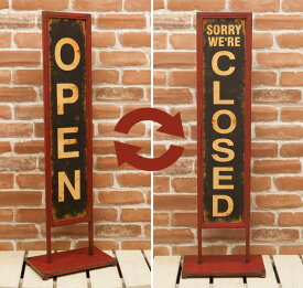 送料無料 オープン クローズ スタンド 大型 看板 ウェルカムボード 黒板 店舗用 OPEN CLOSE