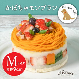 【わんちゃん用ケーキ】かぼちゃモンブラン（Mサイズ）わんこケーキ 誕生日 犬用 犬用ケーキ 誕生日ケーキ いちご ドッグケーキ ワンコ 軽井沢