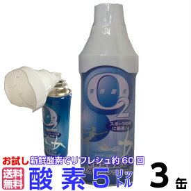 【送料無料】O2携帯酸素5リットル3本組