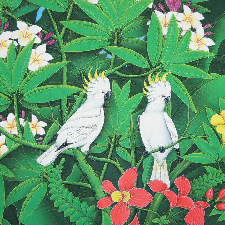 楽天市場】【送料無料！】バリ絵画・特大熱帯花鳥・ハイクラス（PA-006 