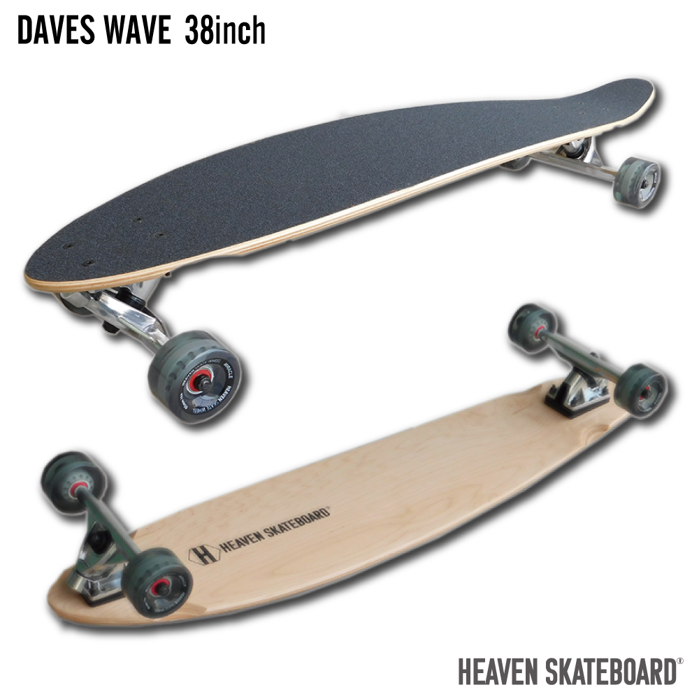 【楽天市場】ロングスケートボードHEAVEN DAVE'S WAVE  38