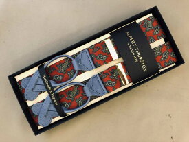 サスペンダー 英国製アルバートサーストン Yバック6ボタン留ペイズリーRDCBL　B327