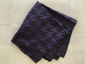 英国製ポケットチーフDuchampドウシャンネイビー紺紫シルクウーヴェンC187