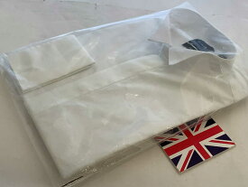 英国直送 クラシック ウィングカラーダブルカフシャツ Dobell ドーベル フォーマル 綿 白 サイズ選択 T003