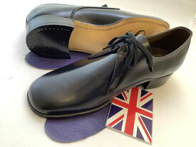 靴 英国製 サビルロー　Savile Row 稀少ヴィンテージ 黒プレーントゥーダービー6 S028