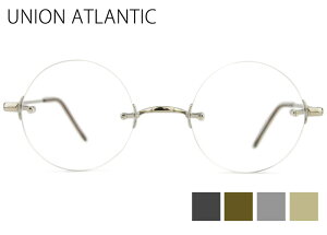 ユニオンアトランティック UNION ATLANTIC UA3612A UA3 一山 いちやま ツーポイント 日本製 伊達 度付き チタン 丸 メガネ めがね 眼鏡 老眼鏡 新品 送料無料 45□24