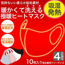 極暖 あったかマスク 10枚入り 表裏フリース素材で瞬間あったか 暖かいマスク 洗えるマスク 温感マスク 吸湿発熱 ヒートマスク 普通サイズ 男女兼用 大人用 グレー ブラック ピンク ホワイト ネコポス 送料無料
