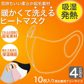 あったかマスク 10枚入り 暖かいマスク 温感マスク 吸湿発熱 ヒートマスク 洗えるマスク フリースマスク 普通サイズ 男女兼用 大人用 グレー ブラック ピンク ホワイト ネコポス 送料無料