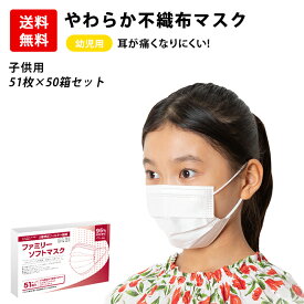 【期間限定68％OFF】幼児用 マスク 2550枚分 50枚 +1枚 × 50セット 使い捨てマスク 幼児用マスク 白 ホワイト キッズ 子供 小さいサイズ 送料無料 耳が痛くならない PFE・BFE95％カット 白 ホワイト 箱 不織布マスク 高密度フィルター プリーツ あす楽 送料無料