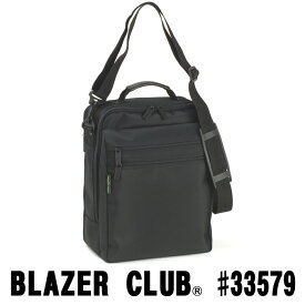 BLAZER CLUB マイクロファイバー ショルダーバッグ メンズ 2室式 縦型 通勤 ビジネス A4F 紳士用 男性用 かばん カバン 鞄 33579