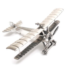 複葉戦闘機 置き物 オーナメント シルバー925