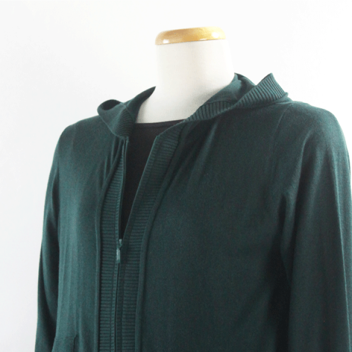 ニットパーカー シビリゼ　38サイズ　36201-45 グリーン AWKN 2020AW 30代 40代 50代 ladys レディース カジュアル LKN lsquare ニットパーカー シビリゼ 38サイズ 36201-45 グリーン AWKN
