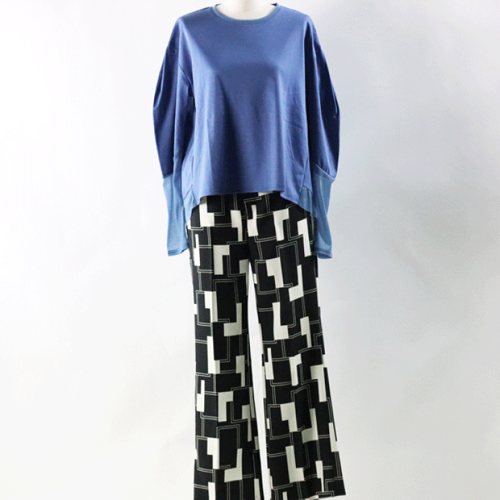 長袖Tシャツ カットソー ガノッシュ フリーサイズ 227-80405 lady レディース カジュアル 新品 正規品 40代 50代 AW 秋 冬  ganosch lsquare 長袖Tシャツ カットソー ガノッシュ フリーサイズ 227-80405