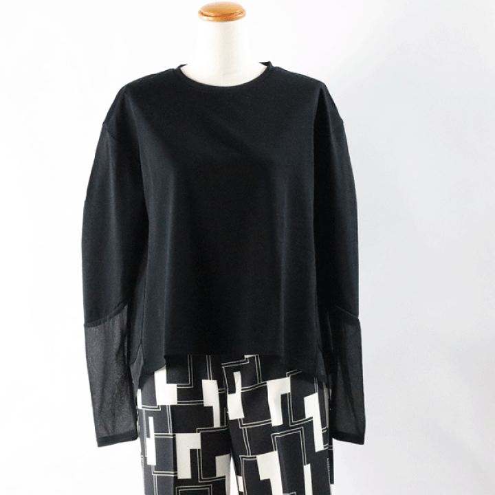 カットソー 00サイズ ガノッシュ 247-81047 春 夏 30代 40代 50代  レディース カジュアル ganosch 長袖Tシャツ lady カットソー 00サイズ ガノッシュ 247-81047 春 夏 30代 40代 50