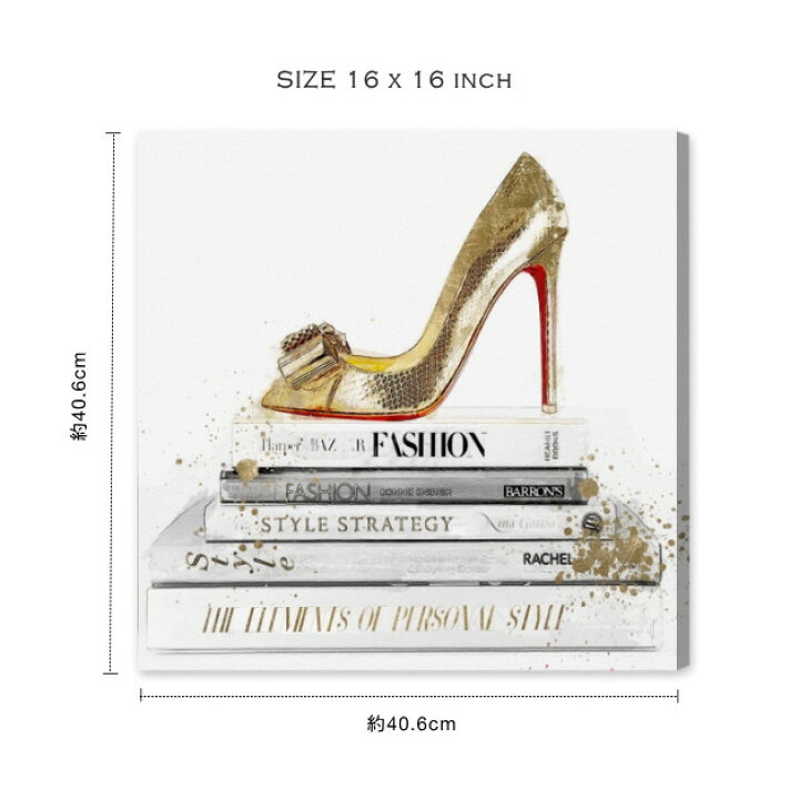 楽天市場 Olivergal オリバー ガル アート 絵画 インテリア雑貨 ゴールドヒール ファッションbook デザイン Gold Shoe And Red Sole 197 16 16インチ オリバーガル ｆｆａｃｔｏｒｙ