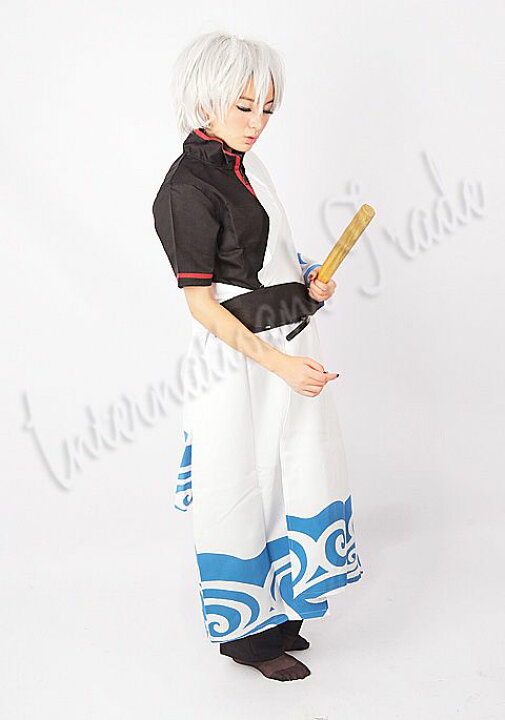 楽天市場 スーパーセール割引対象商品 Sコスプレ服 坂田 銀 風 魂 コスチューム コスプレ衣装 コスチューム ハロウィン 仮装 衣装 キャラクター キャラコス レディース 女性用 男装 コミケ イベント アニメ ゲーム 和風 和服 着物 万屋 よろず屋 銀髪 唐草模様ss