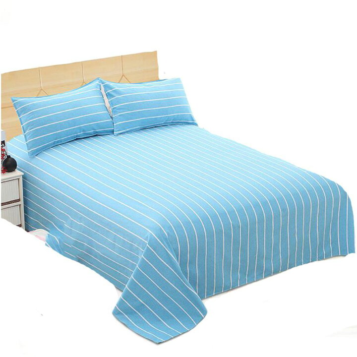 楽天市場 帆布ベッドスプレッド ベッドカバー おしゃれ インテリア ベッドルーム ベッドシーツ ボックスシーツイメチェン ベッドメイキング 寝具 ソファーカバー ストライプ柄 チェック柄 ブルー グレー パープル ブラウン Ss Flopsy Mart