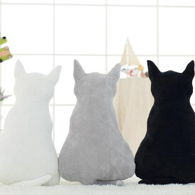 猫型クッション ふわふわ 抱き枕 可愛い インテリア ねこ ネコ もちもち 部屋飾り ソファ飾り おしゃれ デスク休憩 ふかふか 座布団 背もたれ ぬいぐるみ風 車内 癒しアイテム
