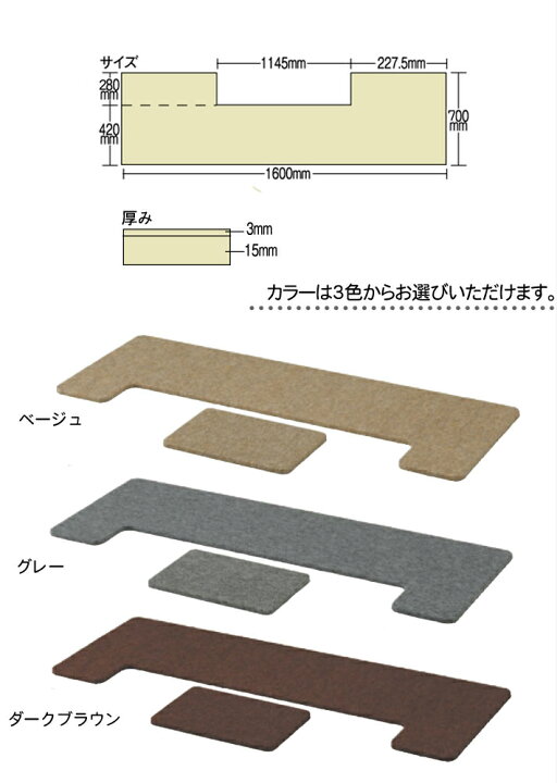 楽天市場】【70cm】 フラットボード 奥行70cm オプションボード セット 
