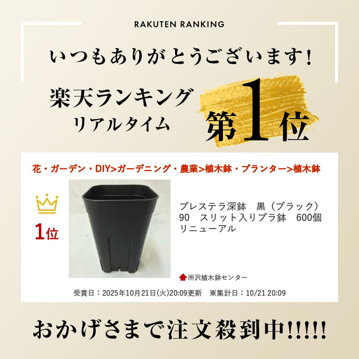 楽天市場】プレステラ深鉢 黒（ブラック） 90 スリット入りプラ鉢 600