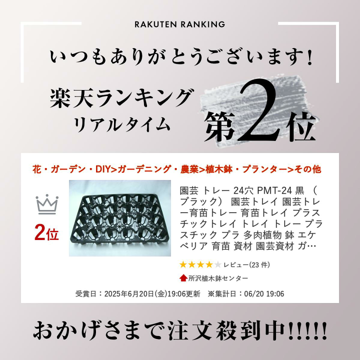 楽天市場】園芸 トレー 24穴 PMT-24 黒 （ブラック） 園芸トレイ 園芸