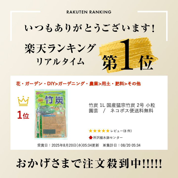 楽天市場】竹炭 1L 国産猛宗竹炭 2号 小粒 園芸 / ネコポス便送料無料