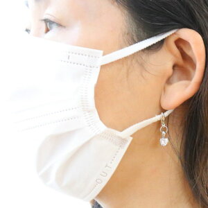 全品 送料無料 マスクチャーム マスクアクセサリー ハート 1ct キュービックジルコニア マスク ネックレス 2WAY マスクなくさない マスクホルダー マスク アクセサリー ステージ アクセサリー