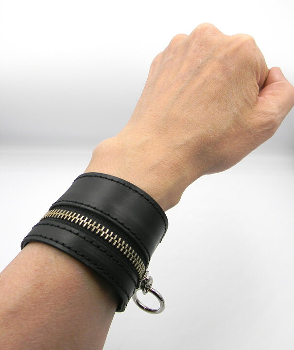 メンズ ブレスレット 革 レザー パンク ワイド レザー ブレスレット 
