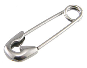 安全ピン ピアス おしゃれ メンズ レディース 18Gステンレス片耳 フープ ボディピアス ロックファッション パンクファッション/メール便可【ギフト包装無料】