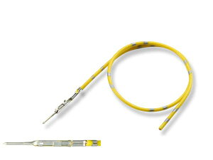 住友電装 025型TSシリーズ非防水Mターミナル-CAVS0.3黄色電線付き