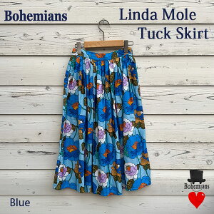 LINDA MOLE TACK SKIRT BLUE �����_ �^�b�N�X�J�[�g �u���[ BOHEMIANS �{�w�~�A���Y
