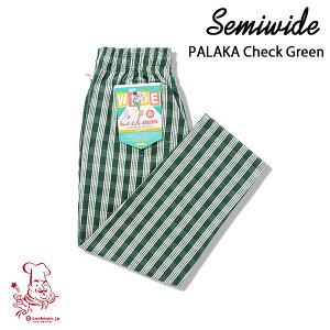 Chef Pants Semiwide PALAKA Check Green HAWAI �n���C �Z�~���C�h UNISEX �j�����p Cookman �N�b�N�}�� �C�[�W�[�p���c �A�����J