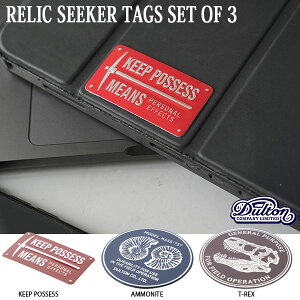 RELIC SEEKER TAGS SET OF 3 �����b�N �V�[�J�[ �^�O 3pcs �Z�b�g �A���~�� �X�e�b�J�[ �_���g�� DULTON