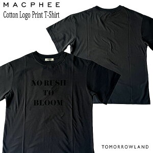 Cotton Logo Print T-Shirt Black NO RUSH TO BLOOM S�T�C�Y ����T�V���c TOMORROWLAND WOMEN MACPHEE �g�D�����[�����h �E�B�����Y �}�J�t�B�[���K�̔��X