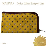 SOULEIADO Cotton Oxford Passport Case コットンオックス パスポートケース イエロー系 通帳ケース 小物…
