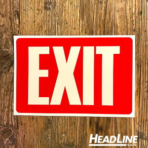 EXIT GLOW IN THE DARK �o���T�C�� �~�� �T�C���v���[�g HEAD LINE SIGN �A�����J �f�B�X�v���C �K���[�W �X�� �C���e���A