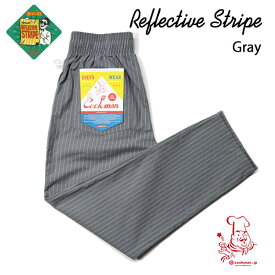 Chef pants Reflective StripeGray シェフパンツ リフレクトストライプ グレー UNISEX 男女兼用 Cookman クックマン イージーパンツ アメリカ