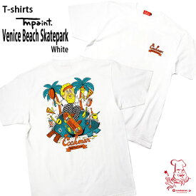 Cookman T-shirts TM Paint Venice Beach Skatepark White クックマン Tシャツ ホワイト UNISEX 男女兼用 アメリカ