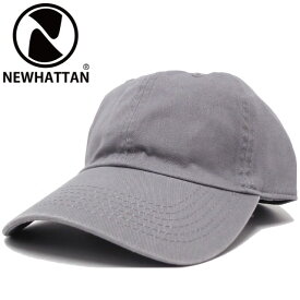 キャップ 父の日 帽子 メンズ 春夏 NEWHATTAN コットン 無地 ニューハッタン 浅め グレー cap-1024-03 帽子 レディース UV 野球帽 シンプル サイズ調節 男女兼用 20代 30代 40代 50代 綿 プレゼント あす楽